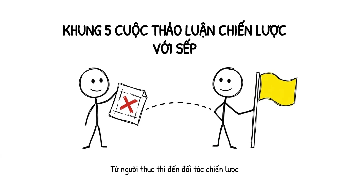 khung 5 cuộc thảo luận chiến lược với sếp