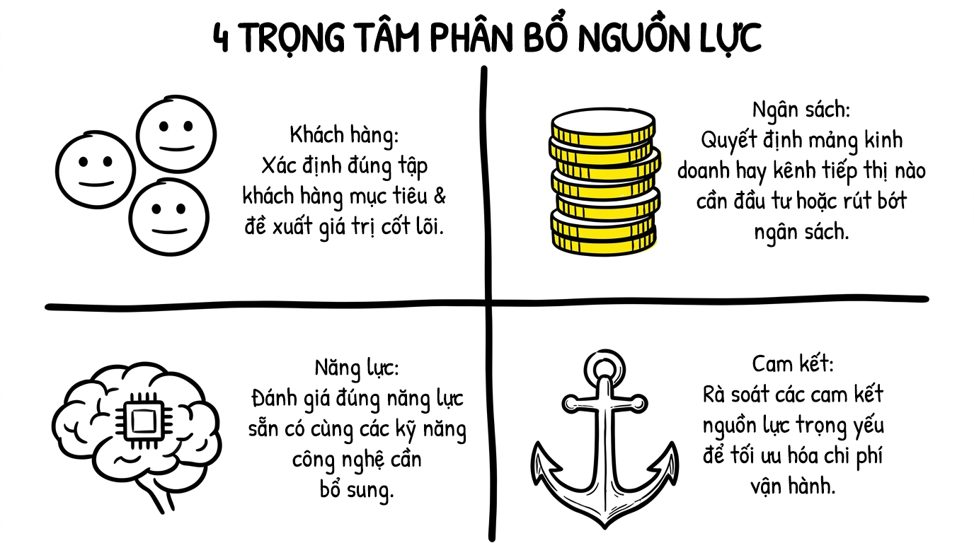4 trọng tâm phân bổ nguồn lực