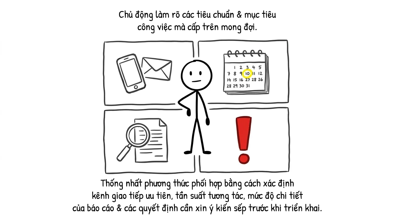 chủ động làm rõ các tiêu chuẩn và mục tiêu công việc
