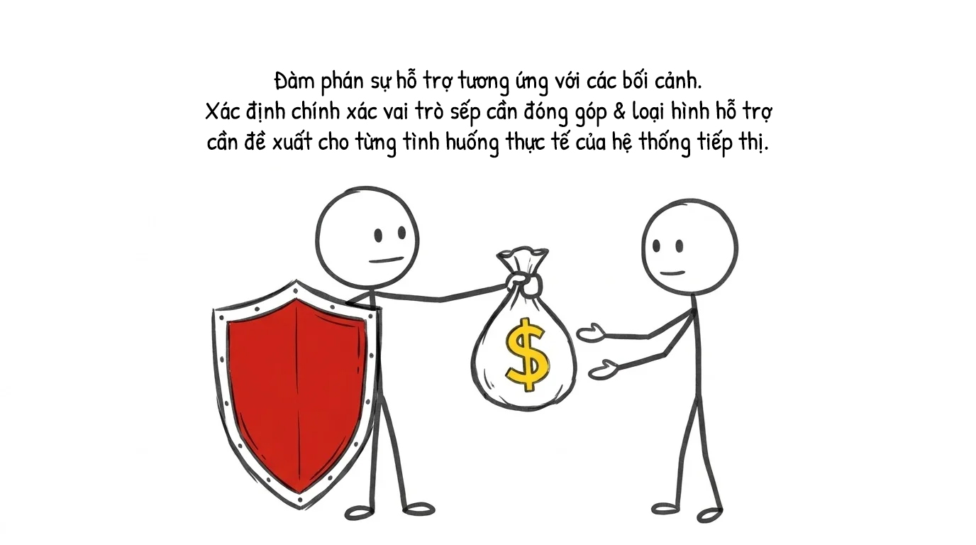 đàm phán sự hỗ trợ tương ứng với bối cảnh