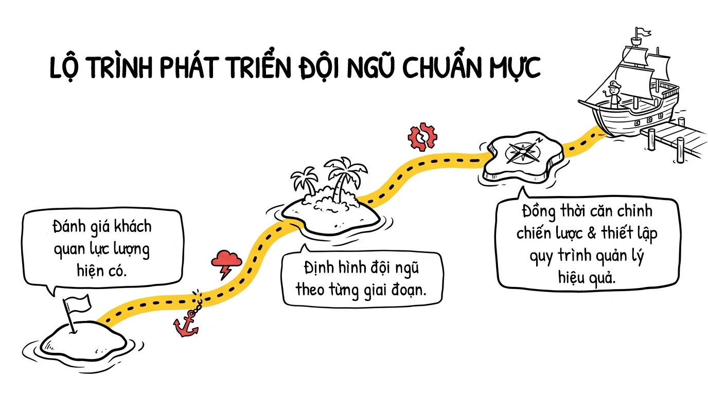 lộ trình phát triển đội ngũ chuẩn mực