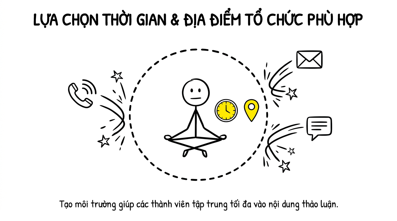 lựa chọn thời gian và địa điểm tổ chức phù hợp