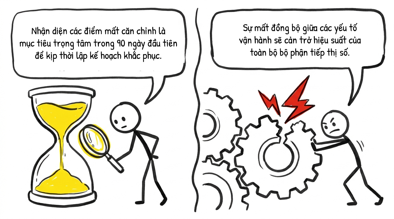 nhận diện các điểm mất căn chỉnh