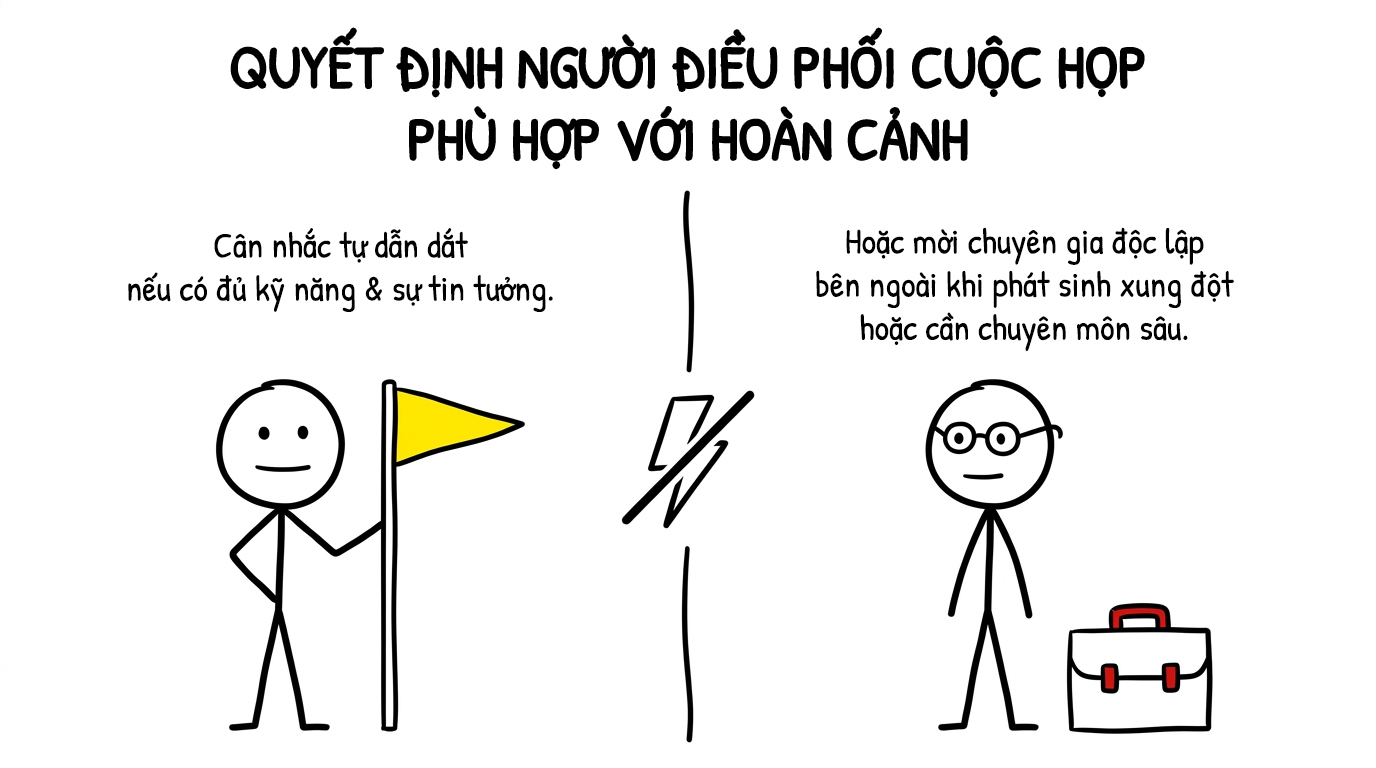 quyết định người điều phối cuộc họp phù hợp