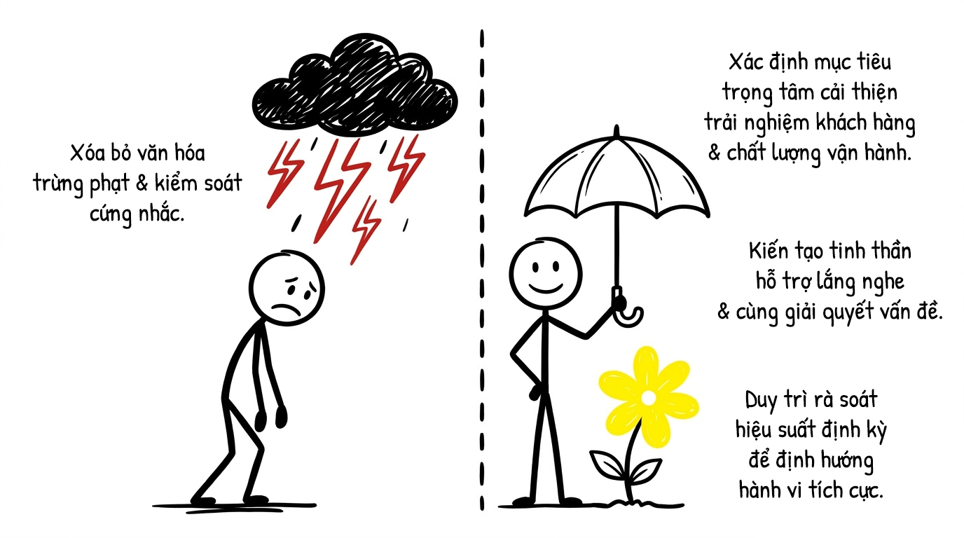 xóa bỏ văn hóa trừng phạt và kiểm soát